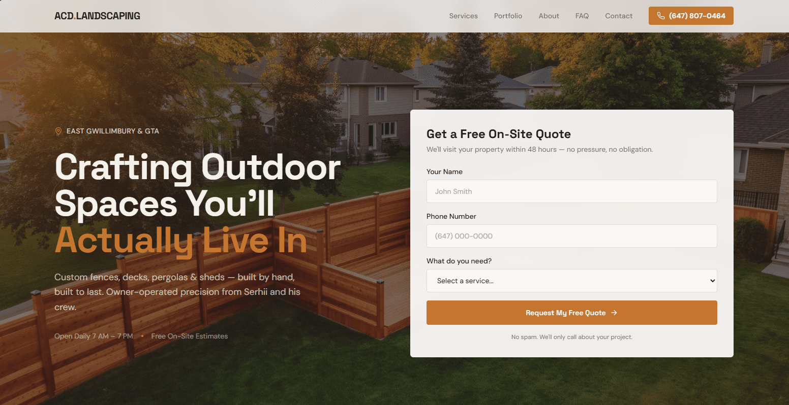 ACD Landscaping — Landscaping concept build